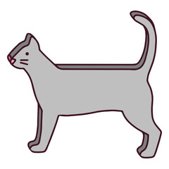 Cardboard cat color stroke © Vexels