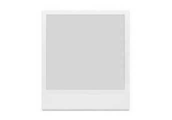 Blank instant photograph frame design element isolated on a white background