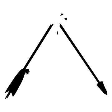 Broken arrow silhouette