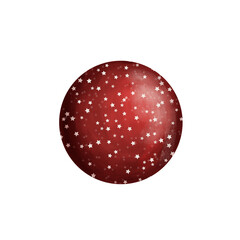Kids Illustration circus red ball. Hand-drawn on a tablet. Perfect for kids design, cards, clothes, decoration of kids parties, nursery and invitations