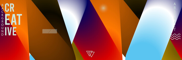 Colorful abstract geometric pattern with vibrant shapes and dynamic design