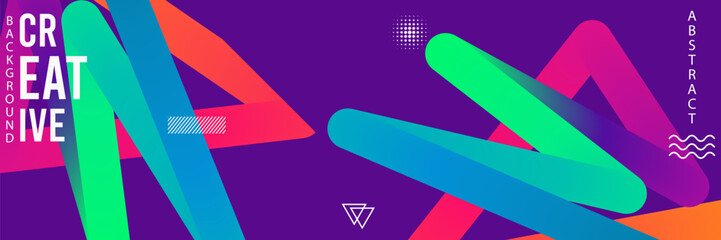 Vibrant Abstract Geometric Digital Art Composition