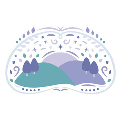 Fototapeta premium Nature flat hills