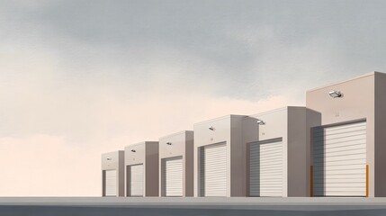 Fototapeta premium Organized storage modern design illustration evoking order minimalism and quiet functionality
