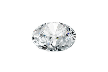 3D Render of a Brilliant Heart Shaped Diamond Isolated on Transparent Background