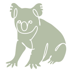 Fototapeta premium Koala cut out color