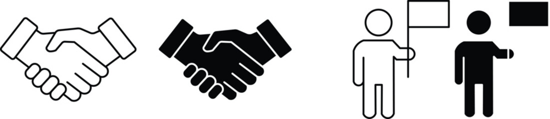 May day icon set for labor and workers rights protest and solidarity symbols