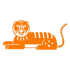 Tiger cut out resting © Vexels