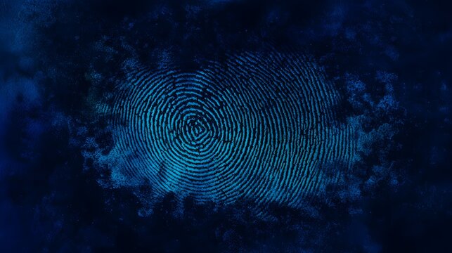 Futuristic fingerprint illustration glows with digital security a surreal modern art concept