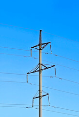 Obraz premium Steel reinforced concrete power pole