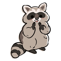 Likeable raccoon cartoon © Vexels