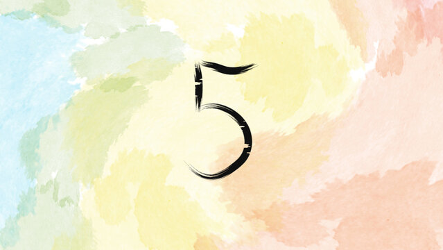 Hand Drawn Numbers 05