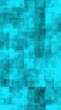 Mobile version glitch scene with dark geometric distortion, blue VHS noise lines, damaged crt screen effect, seamless techno loop animation, and vibrant digital interference