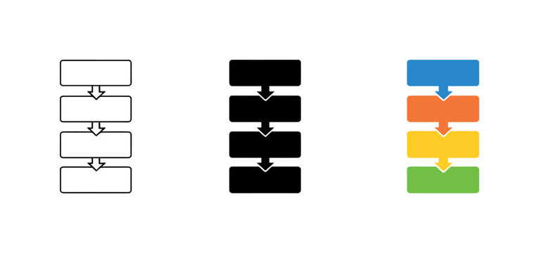 Production sequence context depicted as a vertical flowchart block with connected rectangular stages forming one cohesive