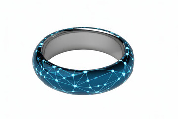 Blue ring with constellation pattern jewelry