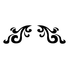 Fototapeta premium page border ornament. Border line divider book. Book Page Divider ornament. tribal ornament page divider. aesthetic page divider.