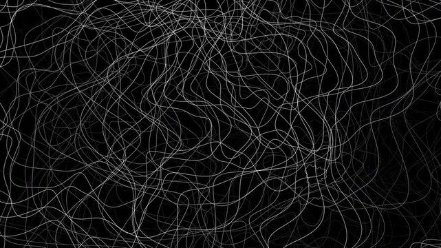 4K abstract concentric ring animation with drifting centers and evolving interference waves. Minimal black and white sci-fi motion graphics background inspired by ripple fields and harmonic wave patte