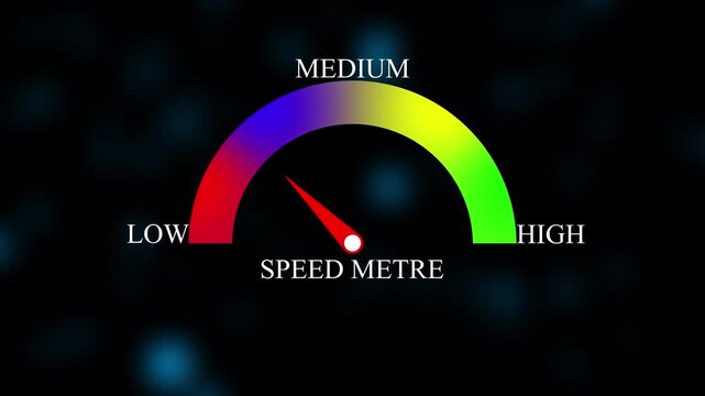 Speed metre Level Measuring animation. motion animation on a transparent background alpha channel. Motion graphics of level miter concept.