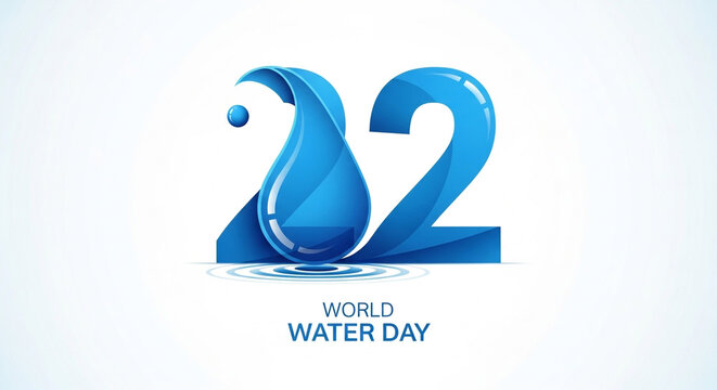 Celebrating world water day with a blue logo