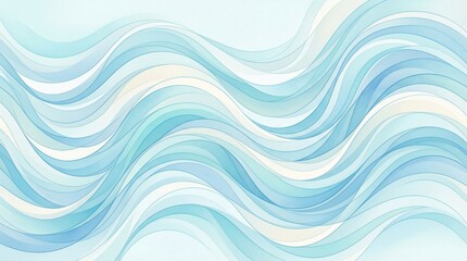 Gentle light blue and white undulating waves form a clean, airy background suitable for health or wellness concepts.