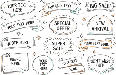 Element Outline Vector Icon Set