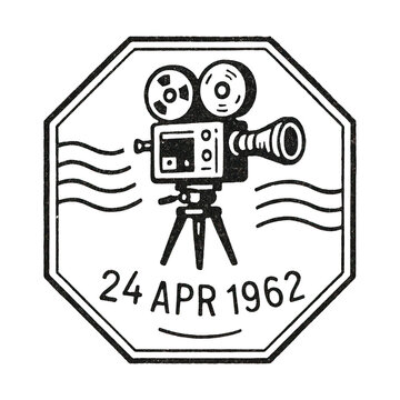 PNG Vintage camera stamp illustration