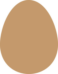 Beige egg shape on white background 1