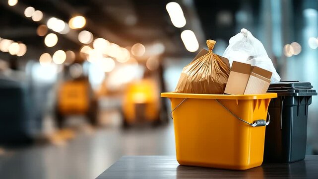 Modern plant for sorting visualization recycling household waste facility garbage processing operation waste management infrastructure environmental facility display