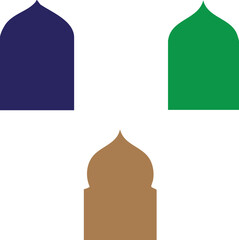 Three colored domes in blue green and brown © JANNATUL FERDOUSH