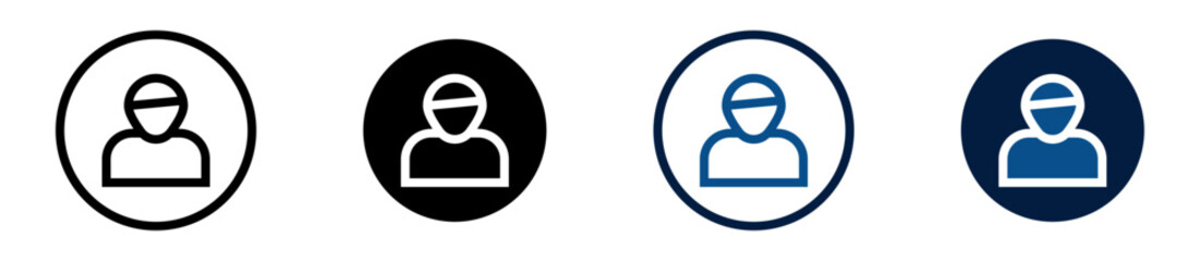 Conjunto de iconos de usuario. Perfil personal, cuenta individual, identidad digital, acceso privado, representación de cliente. Ilustración vectorial