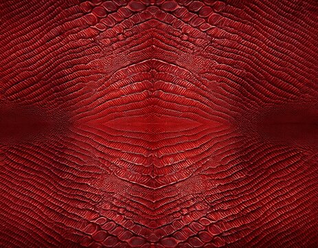 realistic red python skin texture background with seamless luxurious leather pattern