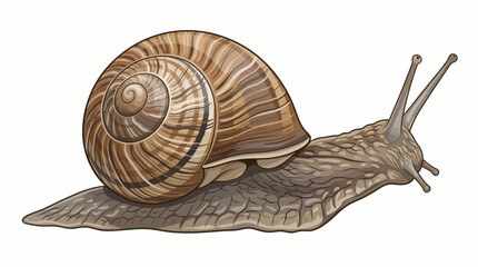 vector snail on a white background
