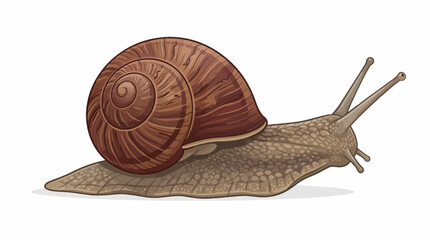 vector snail on a white background