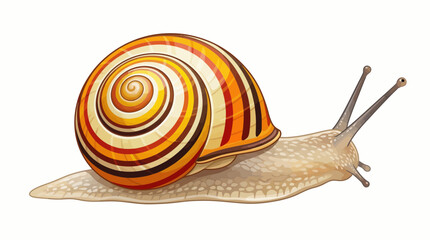 vector snail on a white background