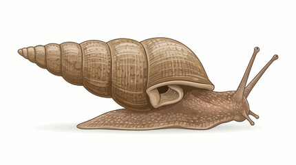 vector snail on a white background