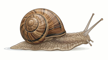 vector snail on a white background