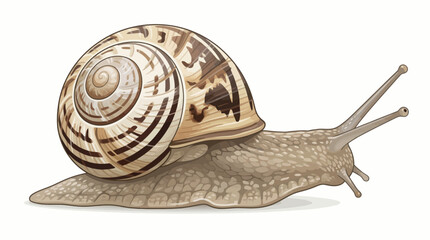 vector snail on a white background