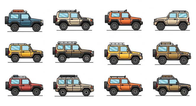 Collection of Various Off Road Vehicles.