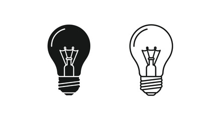 Lightbulb idea comparison design Vector