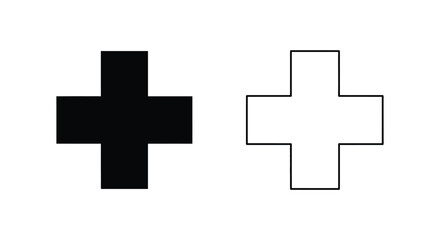Obraz premium Black and white cross symbols design Vector