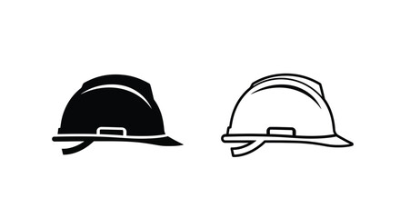 Fototapeta premium Hard hat designs - safety gear icons Vector