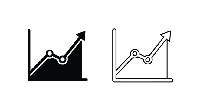 Growth trends & business progress charts Vector