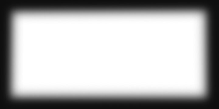 Realistic black gradient shadow overlay vignette border edge frame isolated on transparent bacground