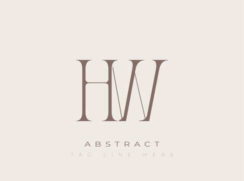 HW Abstract Monogram. Corporate identity and premium design projects seeking a refined modern look.