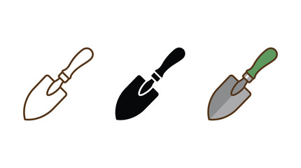 Garden Trowels Set Illustration Isolated on White Background © Lucy Abstracts