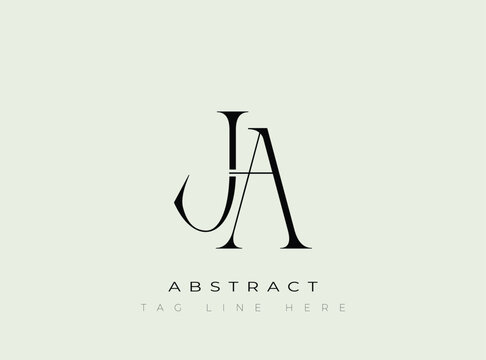JA Abstract Monogram. Corporate identity and premium design projects seeking a refined modern look.