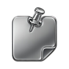 Obraz premium PNG Metallic note icon design.