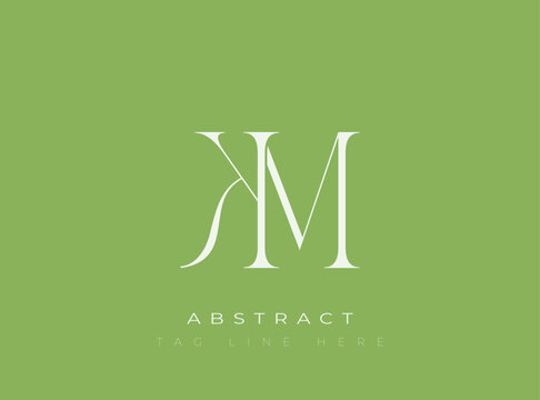 KM Abstract Monogram. Corporate identity and premium design projects seeking a refined modern look.