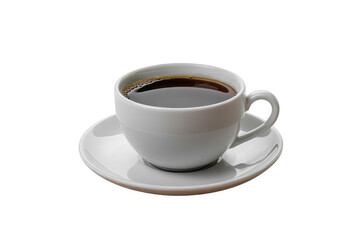 Obraz premium Full white coffee cup on a saucer