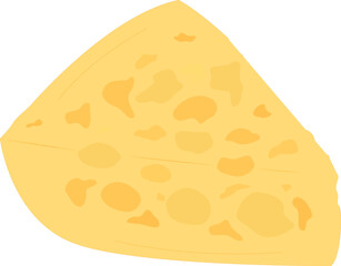 A hard cheese with holes. Suitable for eating, making snacks, and culinary dishes. A dense, aged cheese with characteristic round holes in its structure. Yellow cheese.